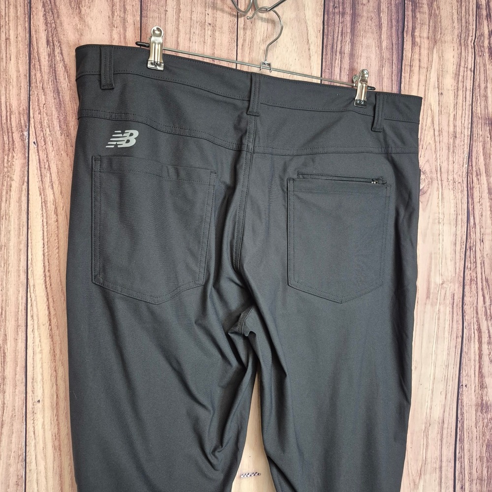 New Balance Mens 38x30 Performance Tech Pants Black Golf Travel RN130893 - Picture 6 of 11